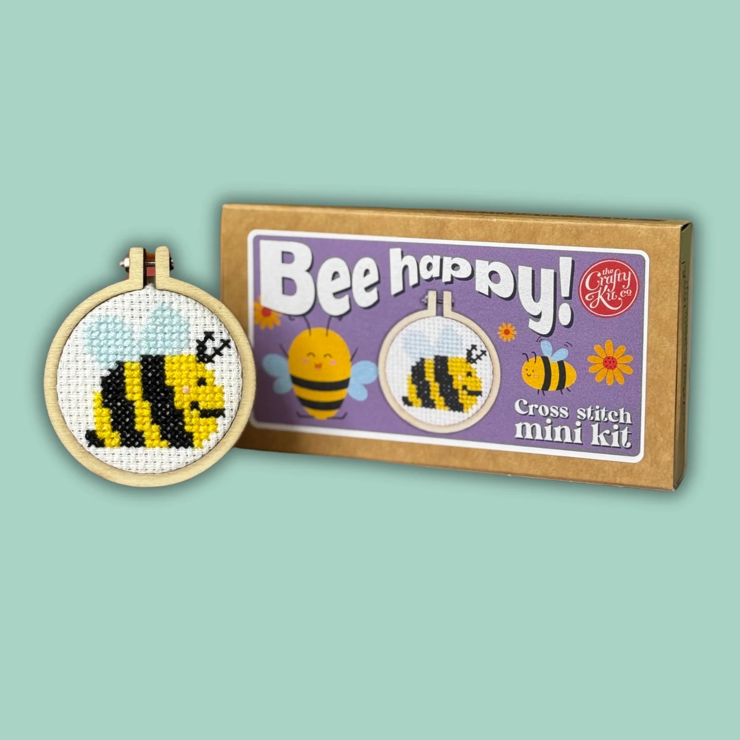 Bee Happy! Mini Matchbox Cross Stitch Kit
