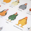 Alz Couzens Chicken Breeds Print - Unframed