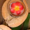 Namaste Flower Candle in Coconut Shell