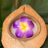 Namaste Flower Candle in Coconut Shell