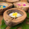 Namaste Flower Candle in Coconut Shell