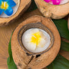 Namaste Flower Candle in Coconut Shell