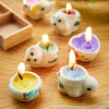 'Namaste' Tray of 5 Hand Painted Ceramic Candles