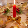 Namaste Gold Bow Candle Holder