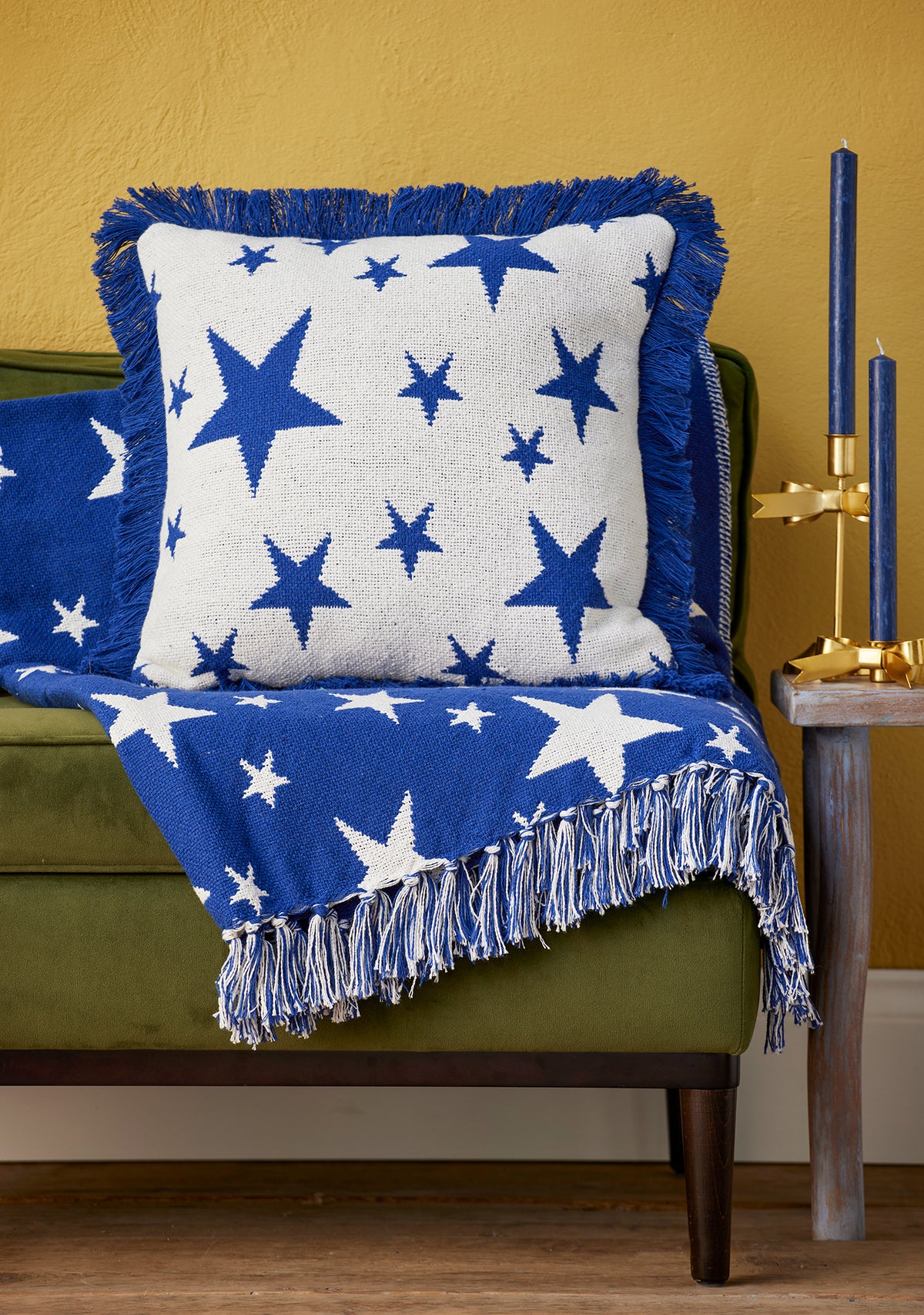 Reversible Star Cushion Cover