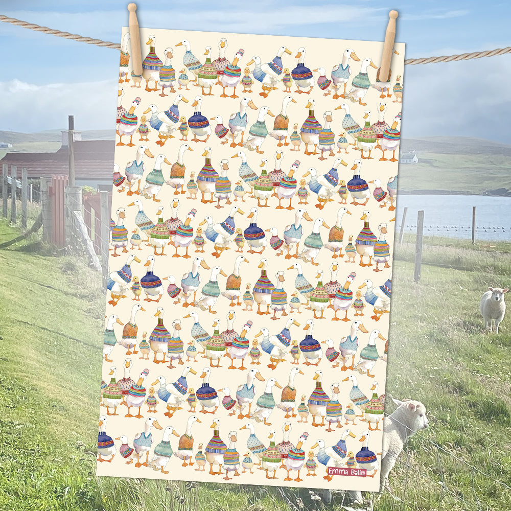 Dapper Ducks Tea Towel