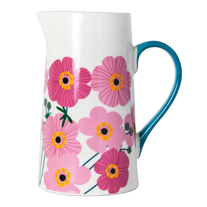 Belly Button Designs Pink Cosmos Ceramic Jug