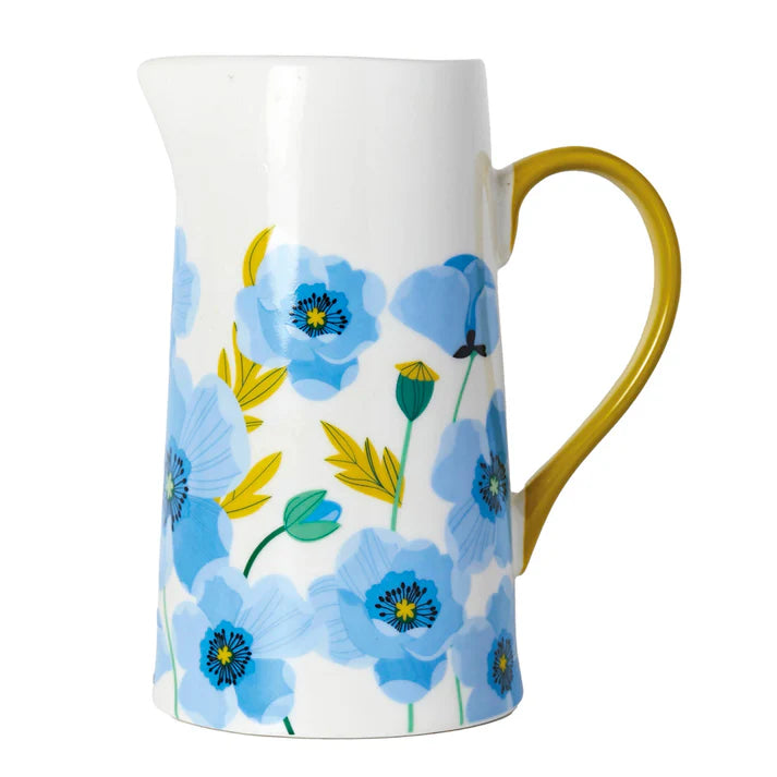 Belly Button Designs Blue Poppy Ceramic Jug