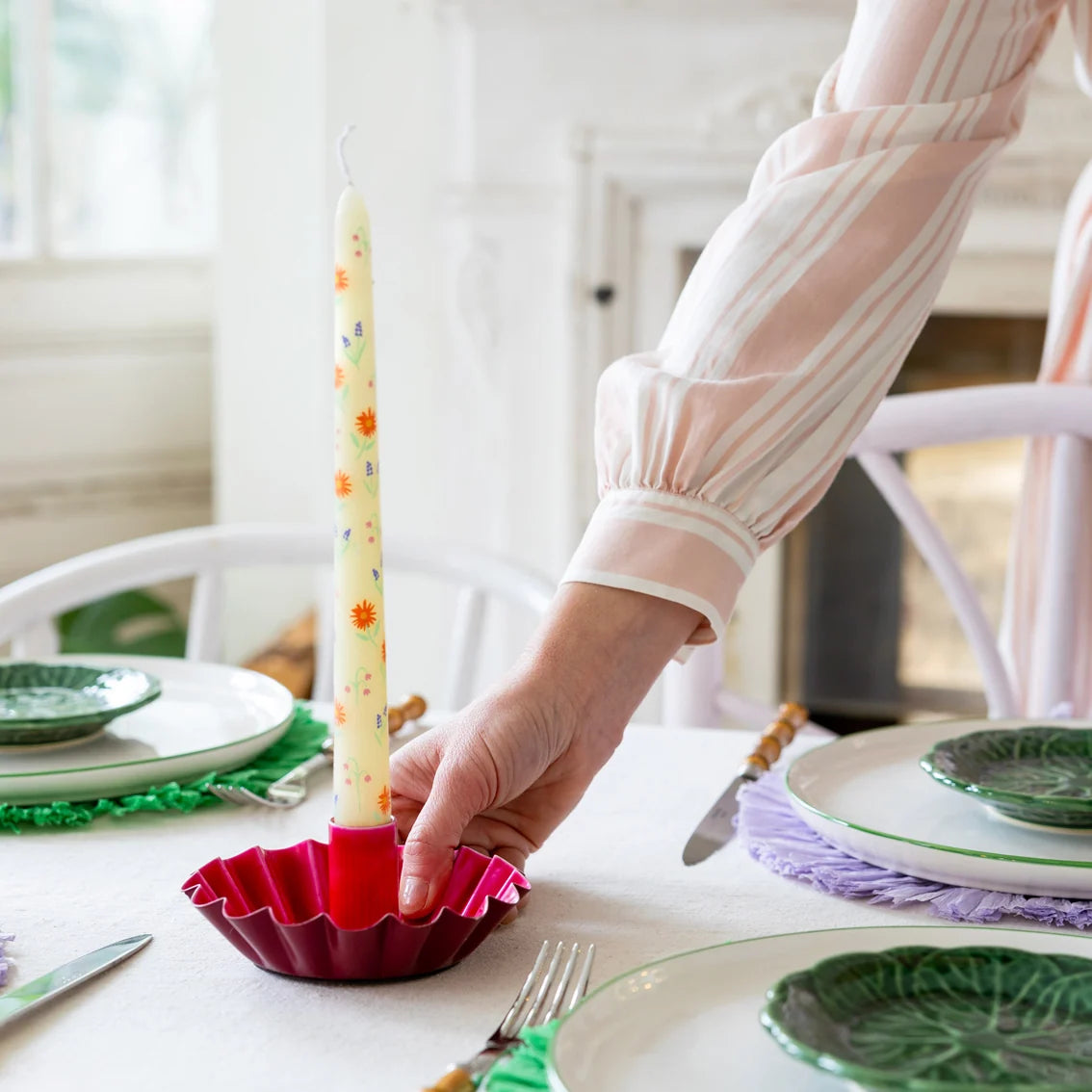 Taper Candles 2PK - Floral