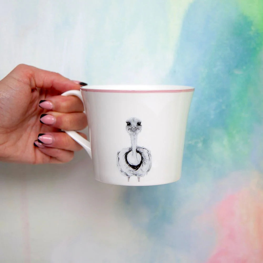 'Camilla the Ostrich' Fine Bone China Mug