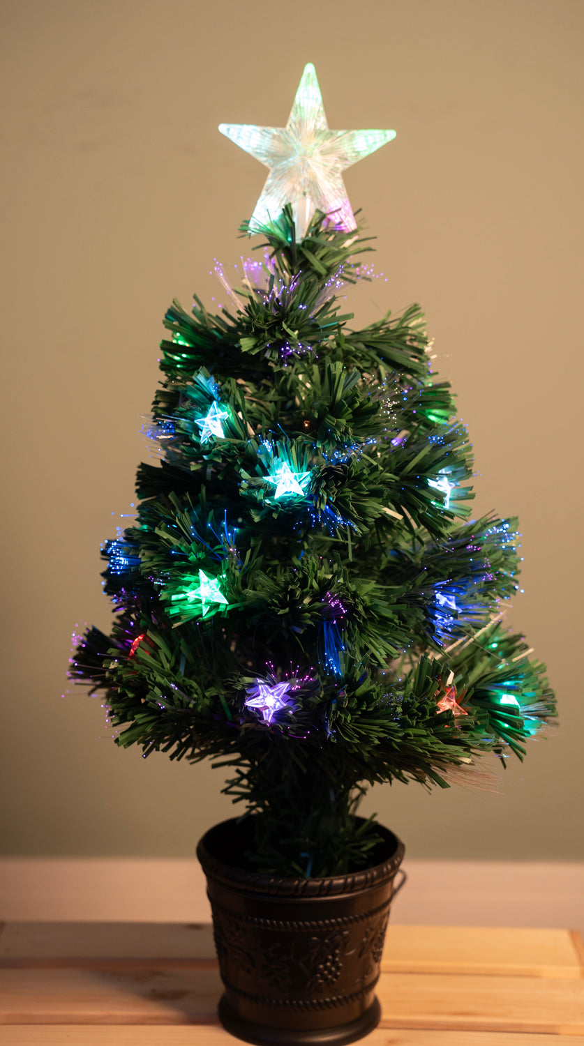 60cm Green Fibre Optic Tree