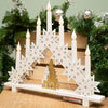 Light Up Wooden Snowflake Candle Bridge 8 Lights