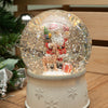 Antique White Base Snow Globe Glitter Water Spinner.