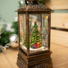 Antique Gold Light Up Glitter Lantern