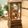 Antique Gold Light Up Glitter Lantern