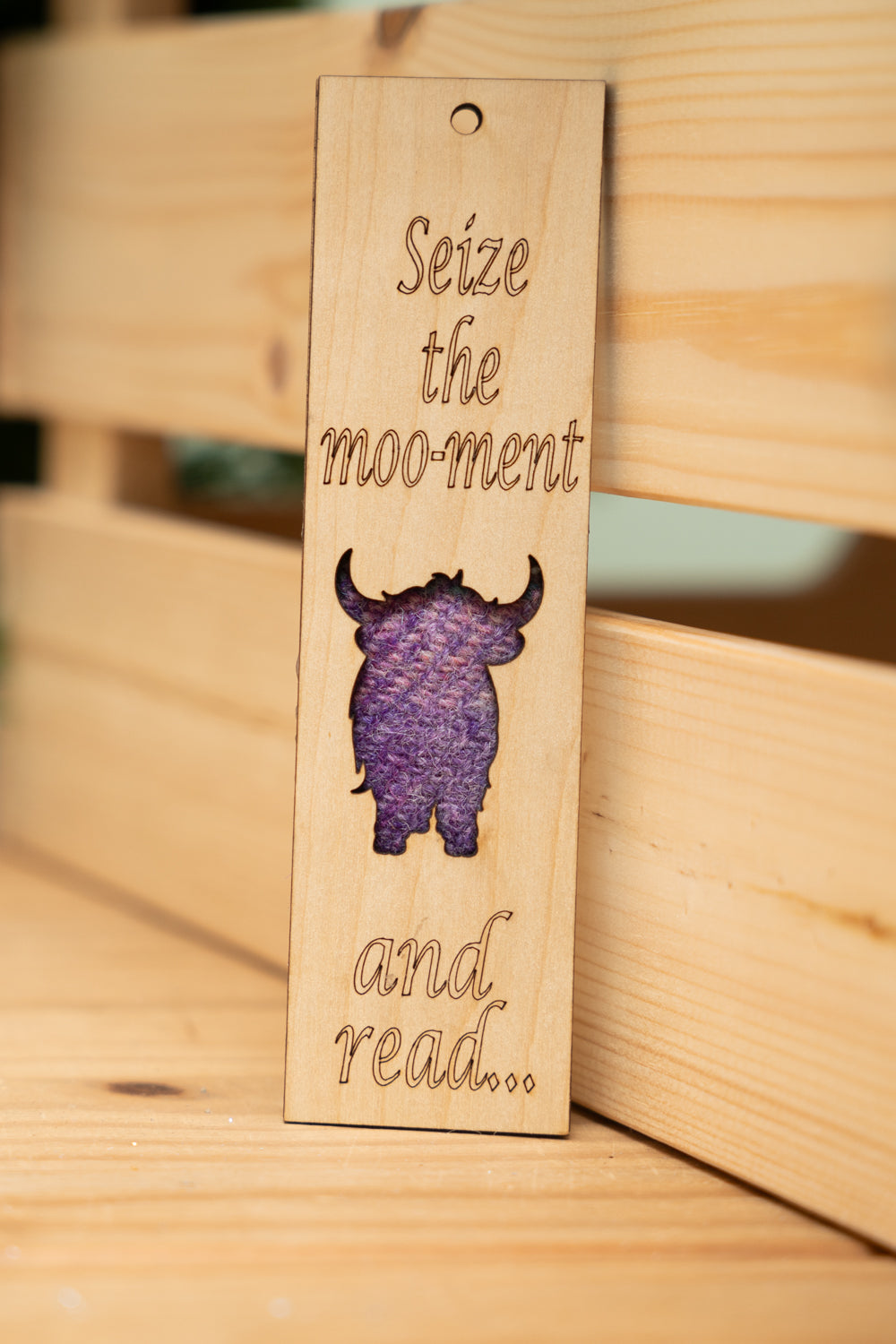 Dalscone Harris Tweed Highland Cow Bookmark