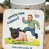 'Stupid Pink Animal' Mug & Coaster Set