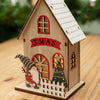 Small Wooden House with LED Lights
