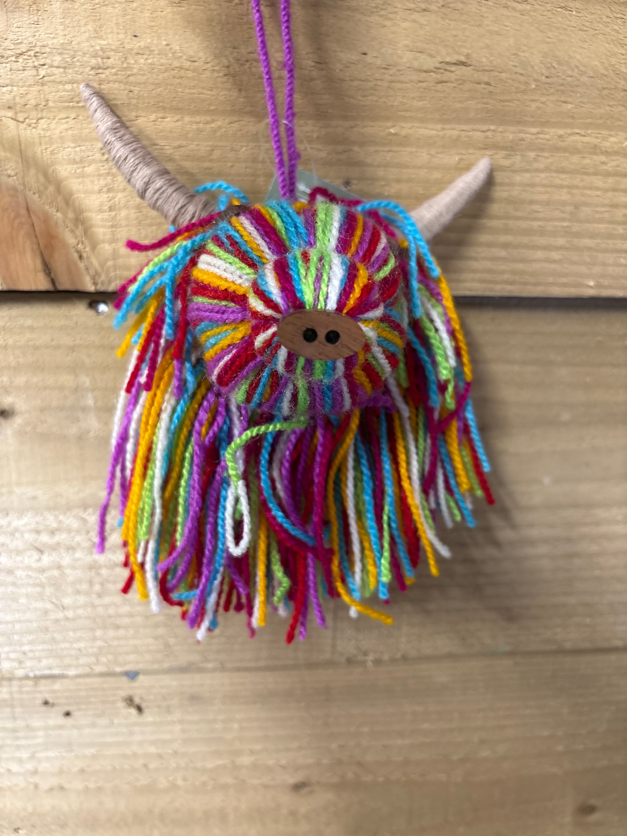 Moo Hairy Cow Hanging Decoration