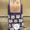 Purple Wool Blend Daisy Socks