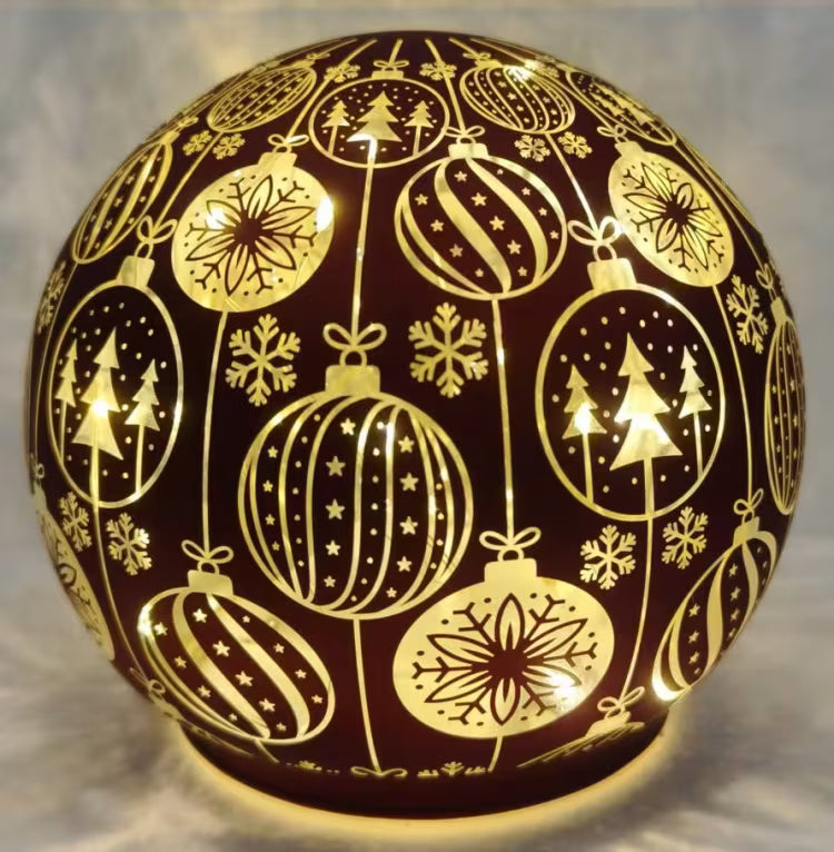Glass Orb Bauble - Red