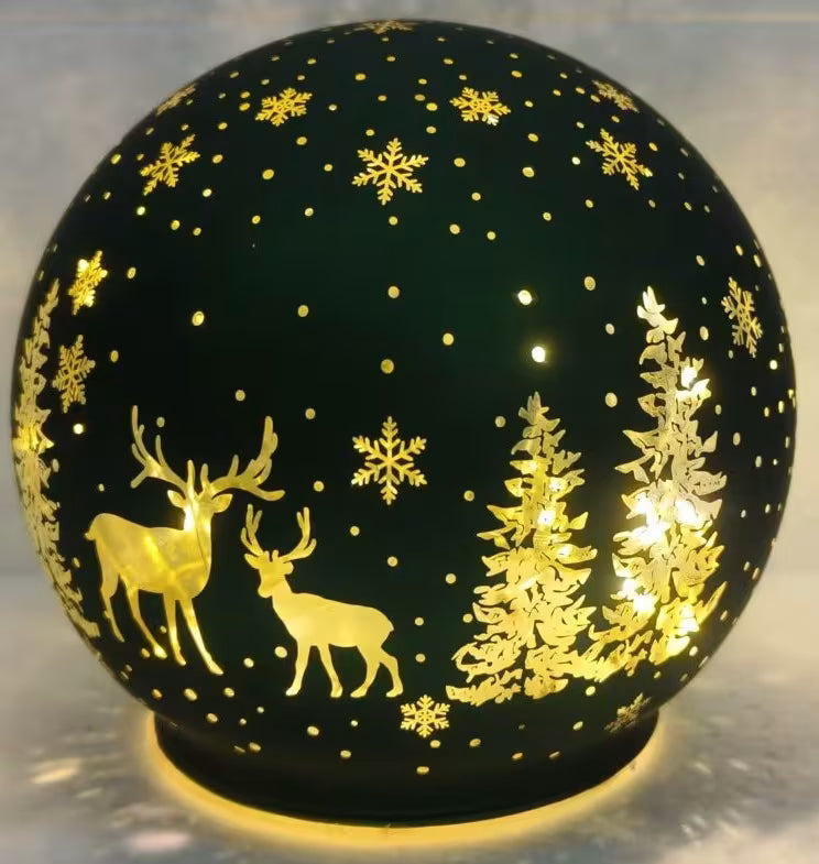 Glass Orb Bauble - Green