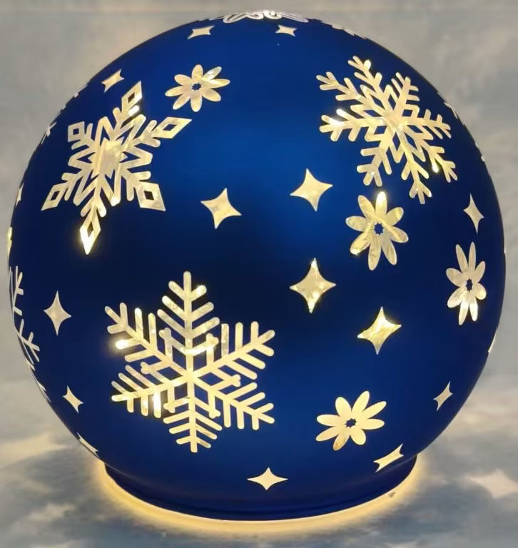 Glass Orb Bauble - Blue