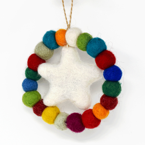 Felt Star Wreath