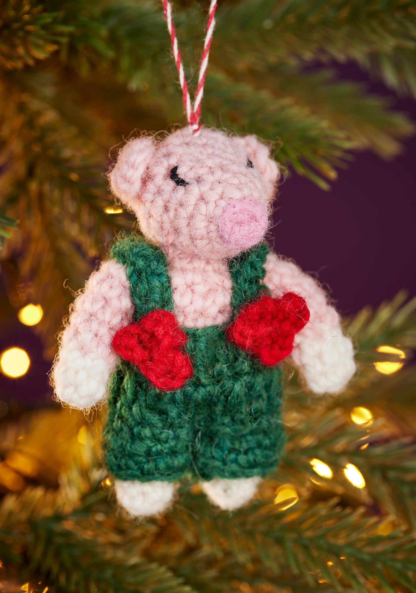 Namaste Crochet Cosy Pig Decoration