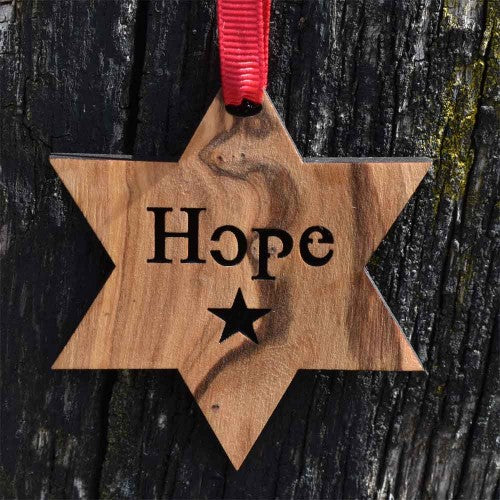Olive Wood Star Decoration