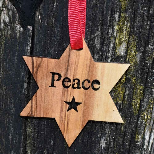 Olive Wood Star Decoration