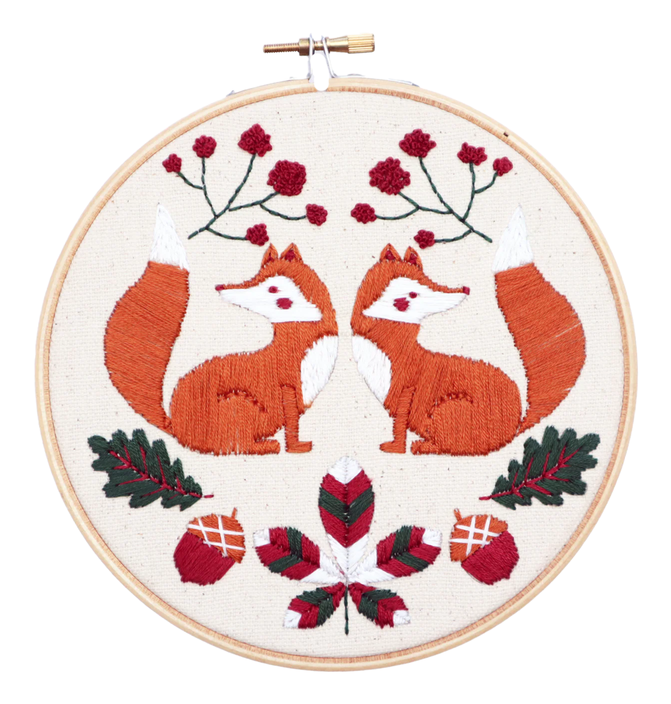 Twin Fox Embroidery Kit - For Beginners & Beyond