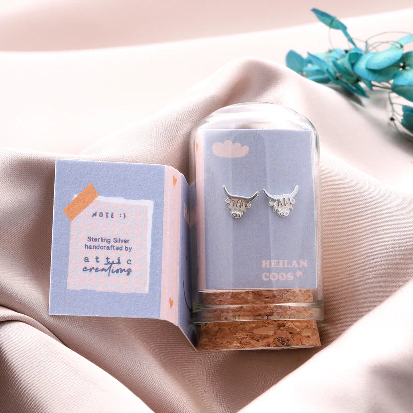 Attic Creations 'Little Highland Cow' Earrings