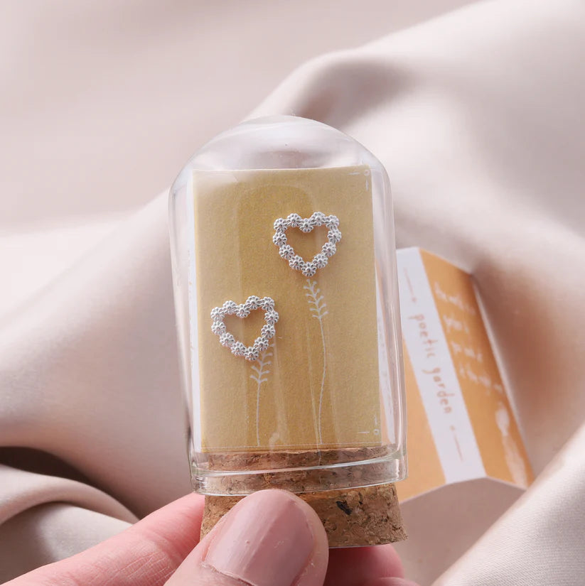 Attic Creations Daisy Heart Wreath Earrings