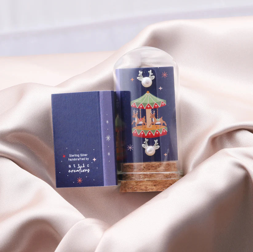 Attic Creations Antler Pearl Earrings