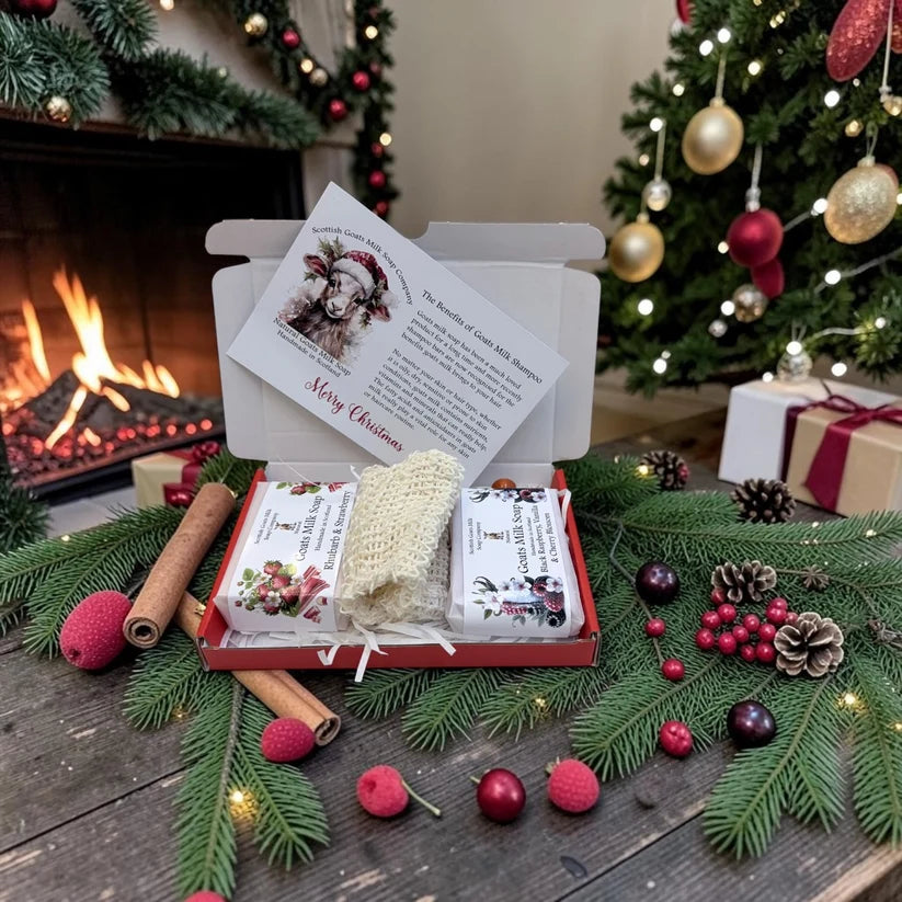 Christmas Scottish Goat Milk Soap Box of 2