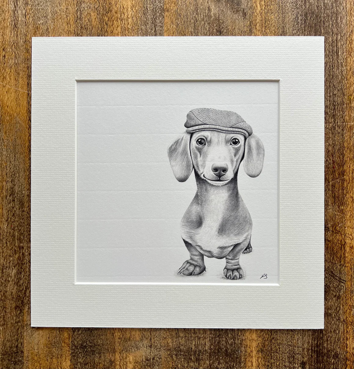 Sidney the Sausage Dog Mounted Print