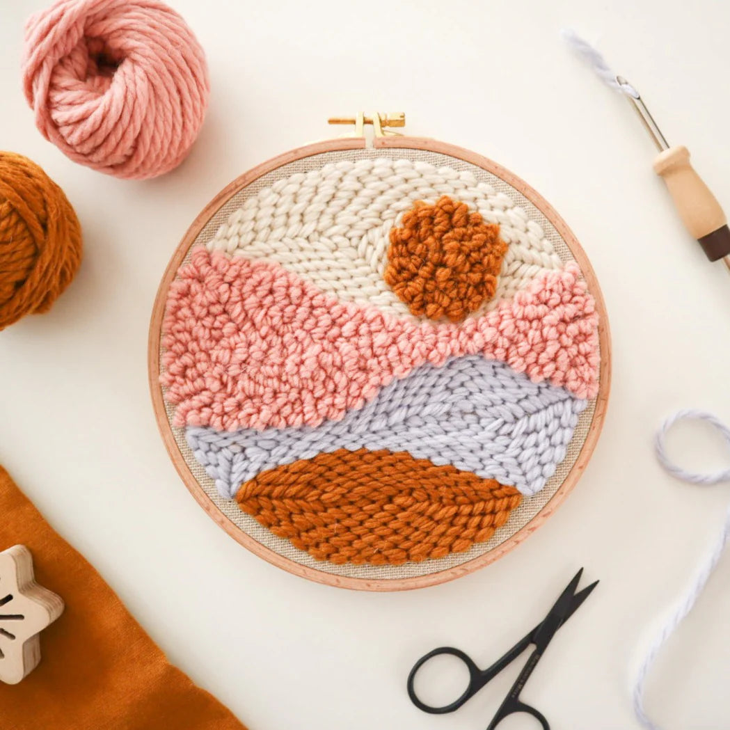 Sunset Punch Needle Kit - For Beginners
