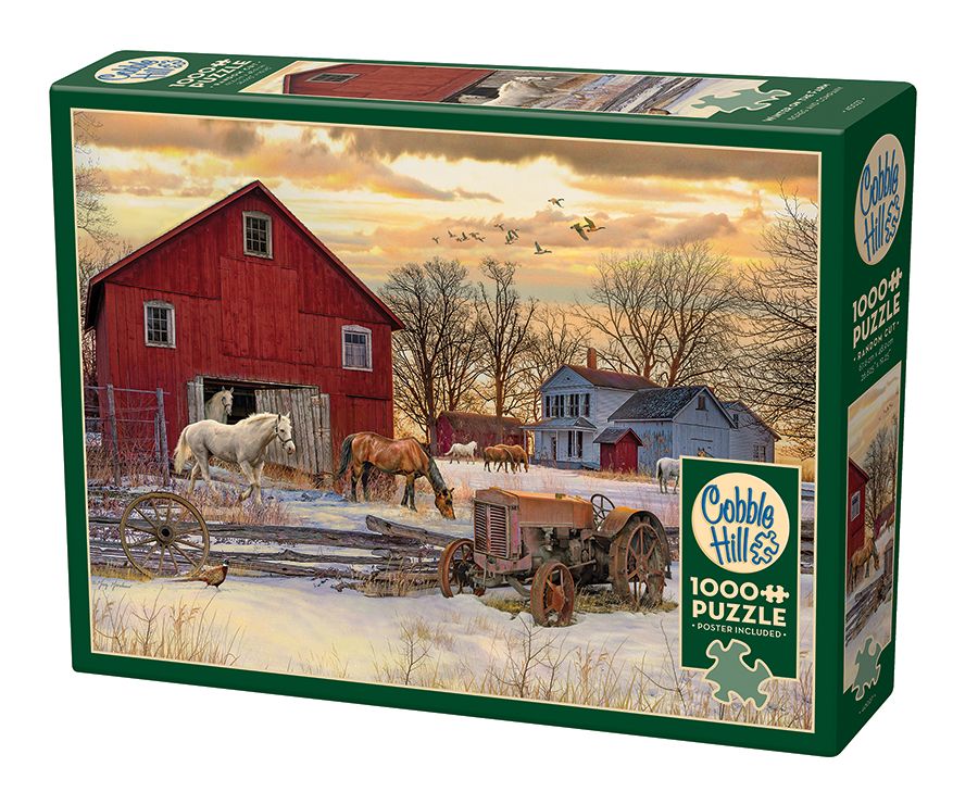 Cobble Hill 'Winter on the Farm' 1000 Piece Puzzle