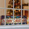 Light up Stained Glass 'Merry Christmas' Tabletop
