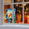 Light up Stained Glass Robin on Gate Tabletop