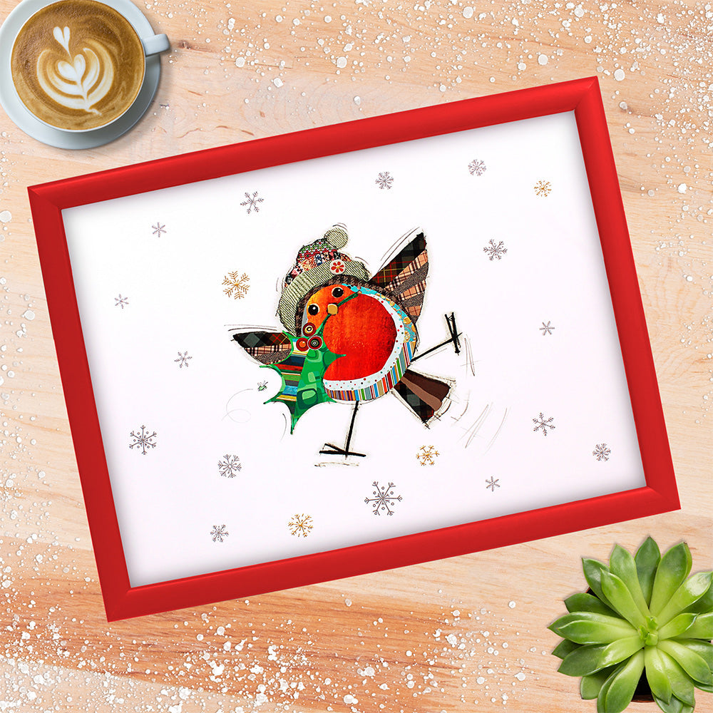 Christmas Bug Art Robin Laptray