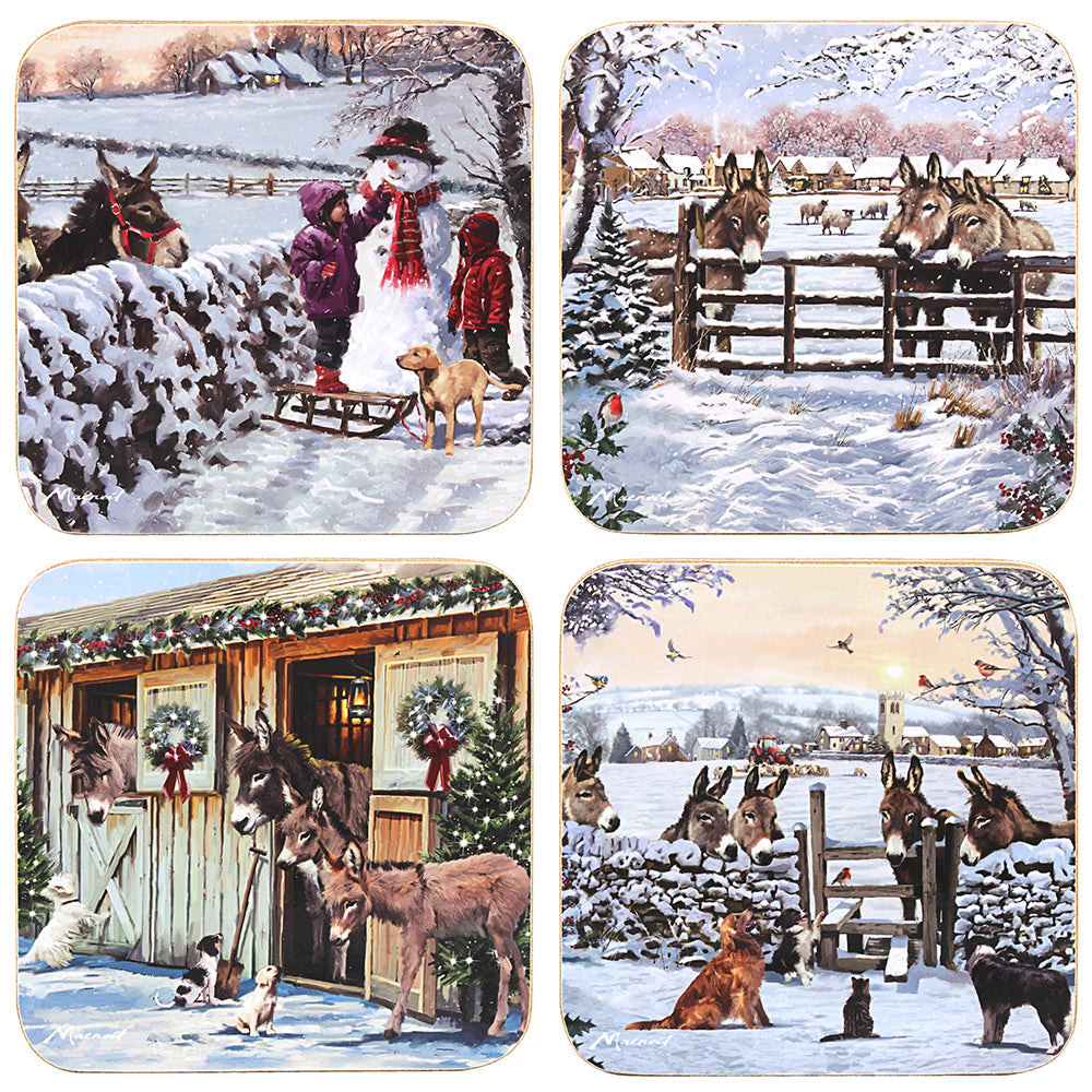 Christmas Donkey Coaster Set