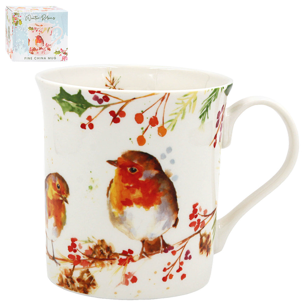 Winter Robins Mug