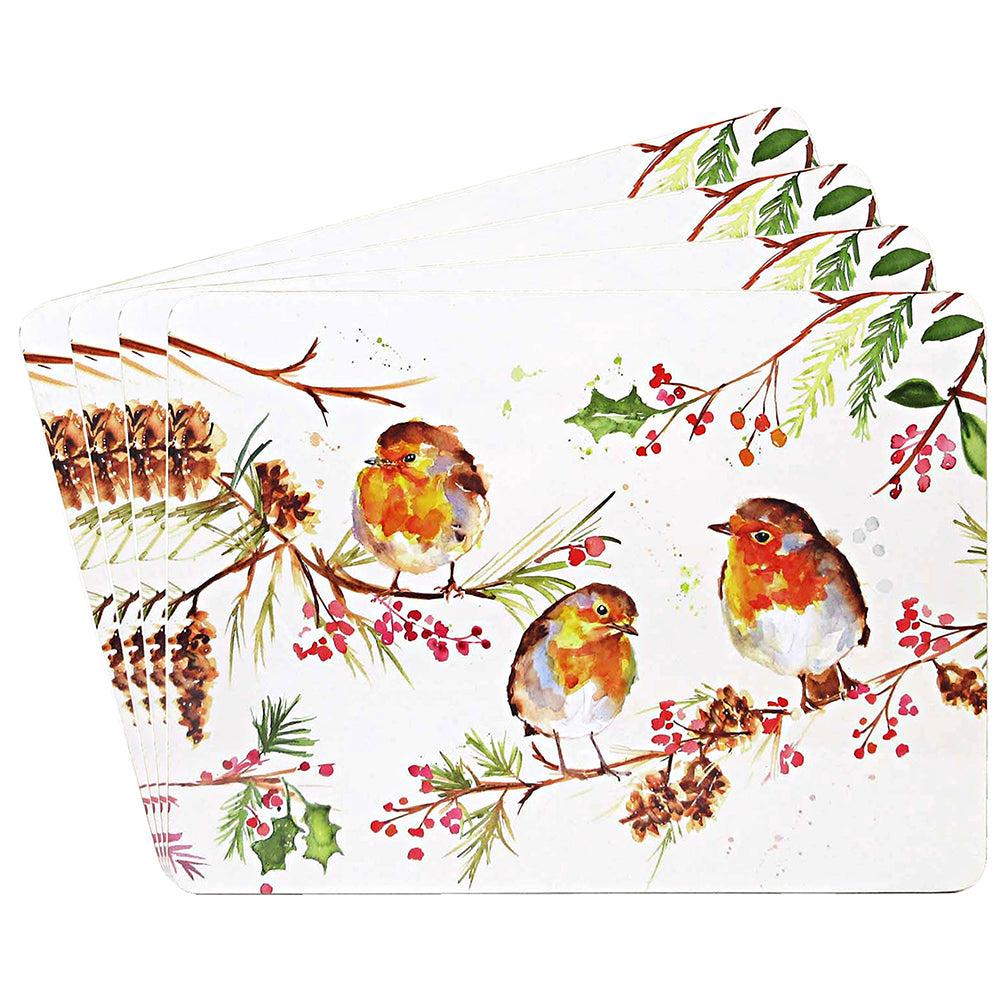 Winter Robins Placemat Set of 4