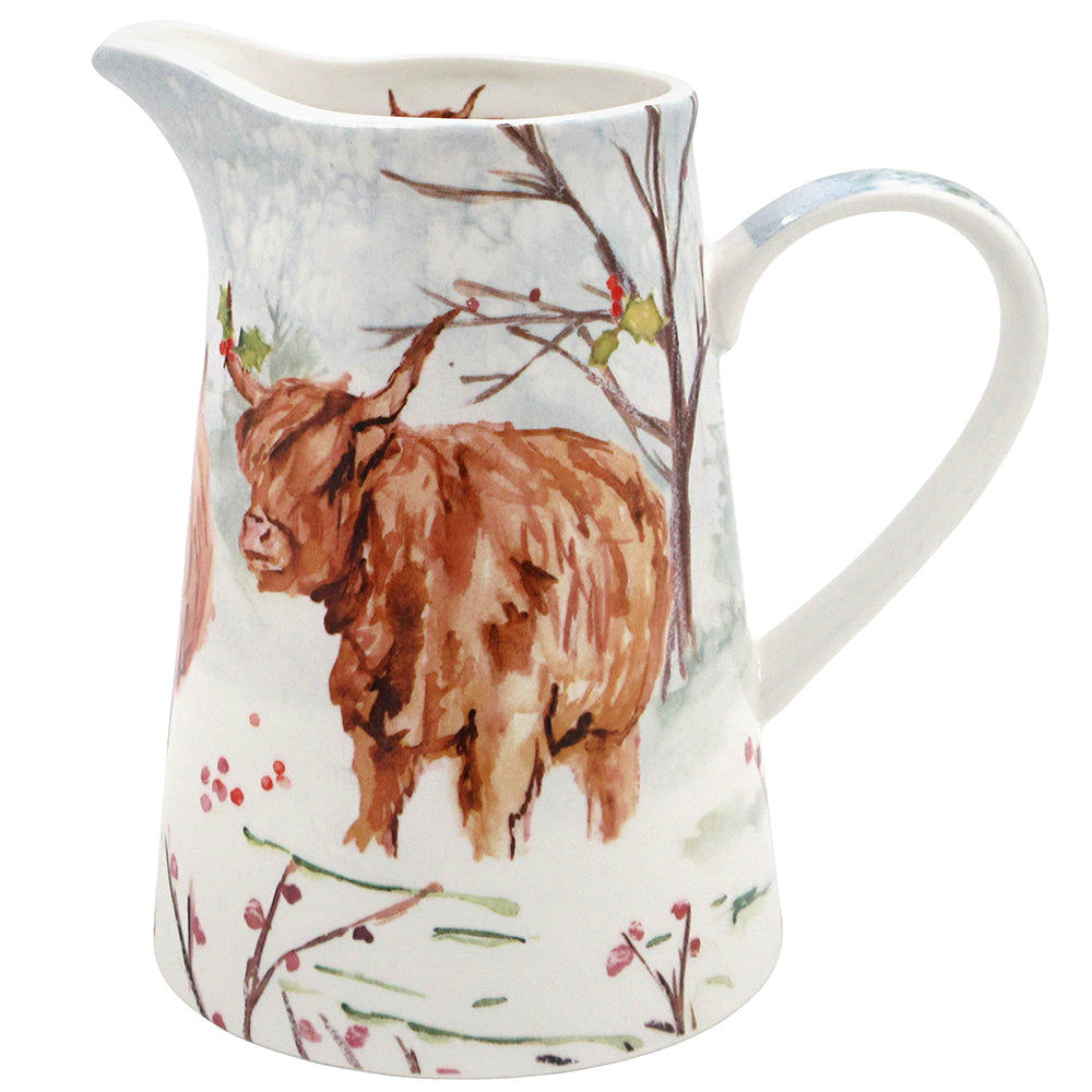 Christmas Highland Cow Jug