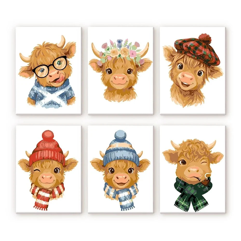 Figured'Art Little Moo Friends Paint By Numbers