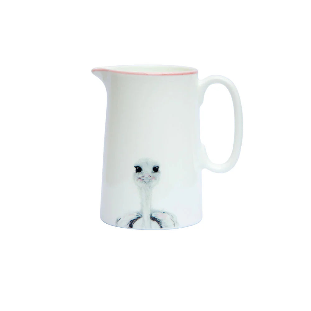 'Camilla the Ostrich' Fine Bone China Half Pint Jug