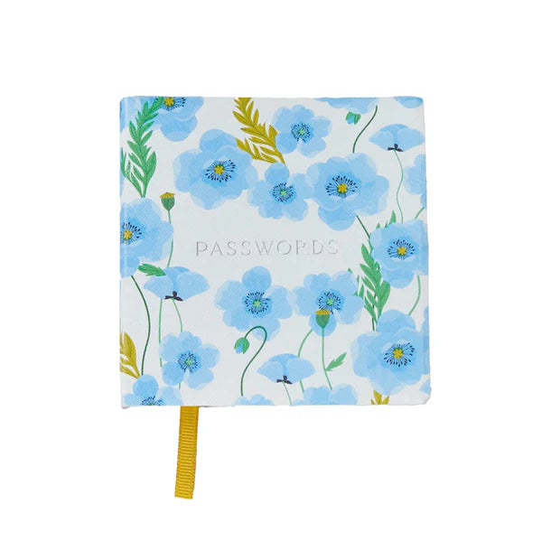 Blue Poppy Password Book