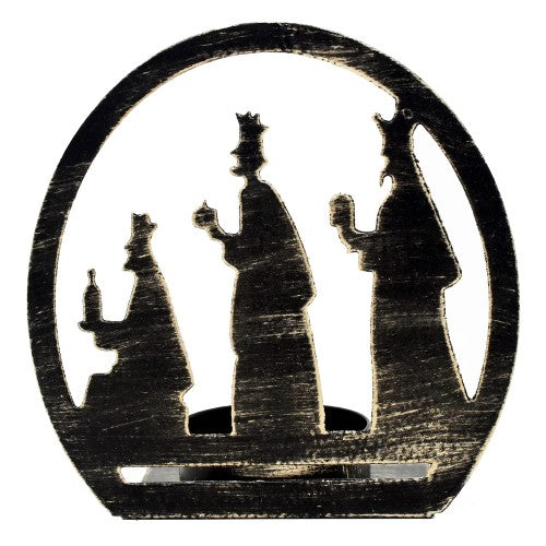 Small Metal Tealight Holder - 3 Kings